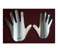 Coppia Specchio in Acrilico Hands Senza Cornice Super Cool Creations