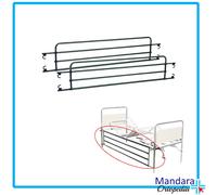 COPPIA SPONDE RIBALTABILI A GANCIO PER LETTO ORTOPEDICO DEGENZA ANZIANI DISABILI