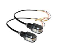 STABILIZZATORI MANUBRIO MOTO CON LED CARBON INDICATORI DIREZIONE Ø 17 a 23 mm