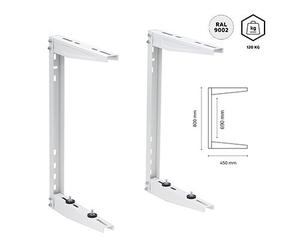 COPPIA STAFFE A SOFFITO PORTATA 120kg BRACCETTI 45 cm UNITA ESTERNA CLIMA