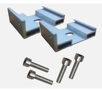 Coppia staffe di ancoraggio per tenda da sole a caduta con cassonetto a soffitto