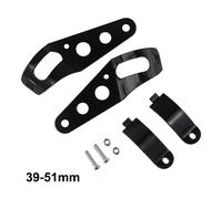 Coppia Staffe di Montaggio Faro Efficiente per Forcella Tubo Porta Orecchie Nero