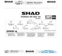 COPPIA STAFFE SHAD PER VALIGIE LATERALI HONDA CB500X 2020 2021 2022 2023 2024