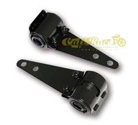 Coppia staffe staffette supporti reggi faro anteriore nere da 30/38mm (2 pezzi)