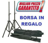 COPPIA STATIVI SUPPORTI TREPPIEDI CAVALLETTI X CASSE ACUSTICHE + BORSA REGALO