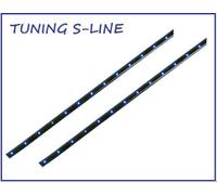 COPPIA STRISCE ADESIVE A LED CHIP LUCE BLU 60 cm