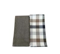 Coppia strofinacci in cotone Alba 50x70 cm 2 pz Bianco-grigio