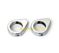 Coppia supporti frecce per forcelle da 41mm in acciaio cromato