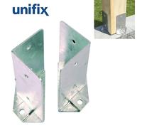 COPPIA SUPPORTI PER ANCORAGGIO TRAVI IN LEGNO mm.104X104X197 ZINCATO A FUOCO