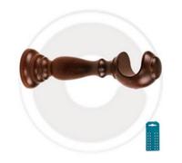 Coppia supporti per bastone tende in legno naturale Ø 35 mm 18 cm da parete