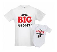 Coppia T-shirt body padre figlio big man little man FPTB 007