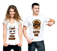 Coppia T-Shirt di San Valentino Tu Mi Completi Lui Lei Coppie Magliette Coordinate Amici Partner