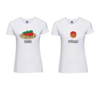 Coppia T-shirt donna Best Friend pasta e polpetta BBF008
