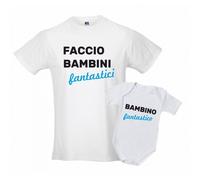 Coppia T-shirt padre body figlio Faccio bambini fantastici bambino fantastico FP