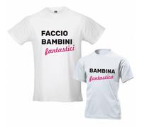 Coppia T-shirt padre figlia Faccio Bambini Fantastici FPT 003