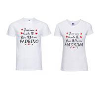 Coppia T-shirt padrino e madrina C PAD-MAD 1