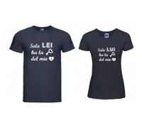 Coppia T-shirt san valentino solo lei ha la chiave del mio cuore solo lui ha la