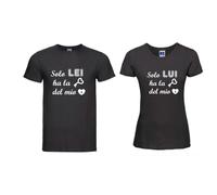Coppia T-shirt san valentino solo lei ha la chiave del mio cuore solo lui ha la