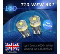 Coppia T10 168 194 W5W Lampadina LED Per Luce Targa Interna Bianco
