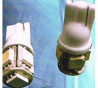 COPPIA T10 LED 5 24 VOLT Base T10 W5W TUTTO VETRO 5 LED SMD 5050 LUCE BIANCA