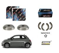 Coppia Tamburi + Ganasce Freno per Fiat 500 1.2 51 Kw 69 Hp