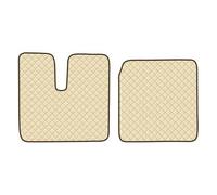 Coppia tappeti camion in similpelle imbottiti colore Beige - MAN TGA cab. Larga