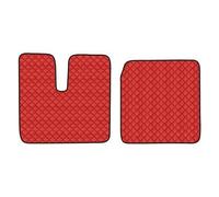 Coppia tappeti camion in similpelle imbottiti colore Rosso - MAN TGA cab. Larga