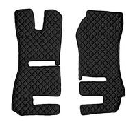 Coppia tappeti camion similpelle imbottiti Nero - Scania R Serie 6 recaro pneum