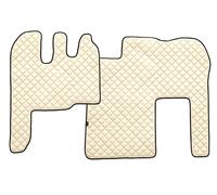 COPPIA TAPPETI + COPRICOFANO ECOPELLE CHAMPAGNE RENAULT MAGNUM DAL 2002 AL 2010