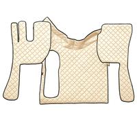 COPPIA TAPPETI + COPRICOFANO ECOPELLE CHAMPAGNE VOLVO FH DAL2002 AL2012 MANUAL 2