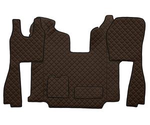 COPPIA TAPPETI COPRICOFANO ECOPELLE MARRONE PER SCANIA SERIE R 2010 AUTOMATICO