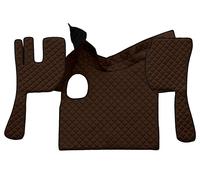 COPPIA TAPPETI + COPRICOFANO ECOPELLE MARRONE VOLVO FH DAL 2002 AL2012 MANUALE