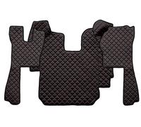 COPPIA TAPPETI + COPRICOFANO ECOPELLE NERO E ROSSO PER SCANIA R SINO 2010 AUTO