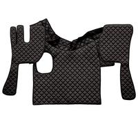 COPPIA TAPPETI + COPRICOFANO ECOPELLE NERO E ROSSO VOLVO FH 2002 AL 2012 MANUALE