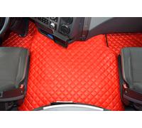 COPPIA TAPPETI + COPRICOFANO ECOPELLE ROSSA RENAULT T RANGE NIGHT E SLEEPER CAB
