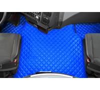 COPPIA TAPPETI + COPRICOFANO IN ECOPELLE BLU RENAULT T RANGE NIGHT E SLEEPER CAB
