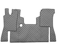 COPPIA TAPPETI + COPRICOFANO IN ECOPELLE GRIGIA PER SCANIA SERIE 4