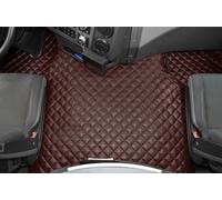 COPPIA TAPPETI + COPRICOFANO IN ECOPELLE MARRONE RENAULT T RANGE NIGHT E SLEEPER