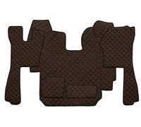 COPPIA TAPPETI + COPRICOFANO IN ECOPELLE MARRONE SERIE R SINO 2010 AUTOMATIC