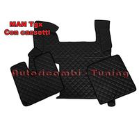 COPPIA TAPPETI + COPRICOFANO IN ECOPELLE NERO MAN TGX CAMBIO MANUALE