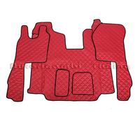 COPPIA TAPPETI + COPRICOFANO IN ECOPELLE ROSSA PER SCANIA R DAL 2010 AUTO