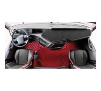COPPIA TAPPETI + COPRICOFANO IN ECOPELLE ROSSA VOLVO FH4 DAL 2013 AUTOMATICO