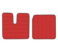 Coppia tappeti camion in similpelle imbottiti colore Rosso - MAN TGA cab. Larga