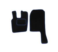 COPPIA TAPPETI TAPPETINI IN MOQUETTE NERA BORDO BLU PER SCANIA SERIE 4