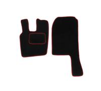COPPIA TAPPETI TAPPETINI IN MOQUETTE NERA BORDO ROSSO PER SCANIA SERIE 4