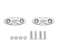 Coppia tappi coprifori specchietti Accossato argento per Honda Cb R250 R dal 2011 al 2014 (CC 250)