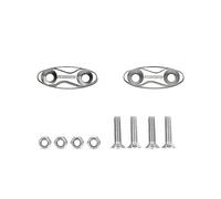 Coppia tappi coprifori specchietti Accossato argento per Kawasaki Zx6 R dal 2003 al 2004 (CC 636)