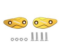 Coppia tappi coprifori specchietti Accossato oro per Honda Cbr 1000 RR dal 2008 al 2018 (CC 1000)