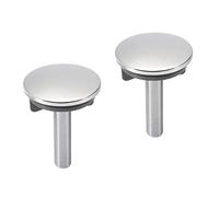 Coppia tappi copriforo 47 mm in acciaio cromato per lavabo e bidet