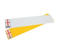 Coppia Targa Standard ENG Anteriore Posteriore MOT UK Legale Su Strada